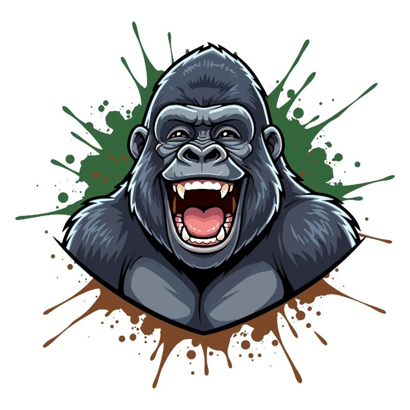 Conception de graffiti de Gorille Rieur