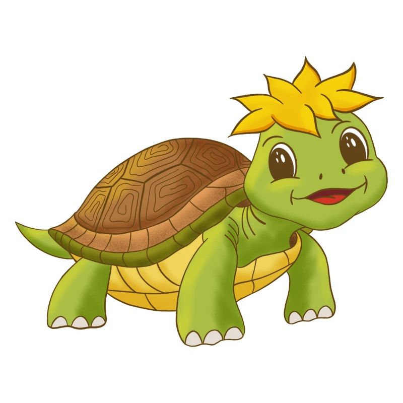 Niedliche lächelnde Comic Schildkröte