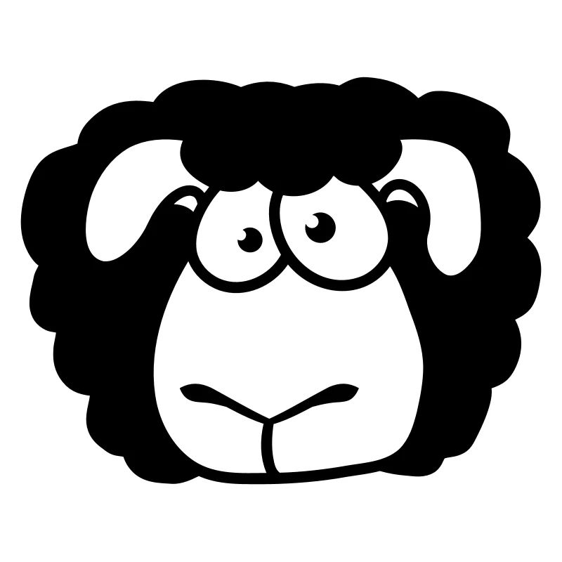 Black Sheep Face Head Funny Scary Cool