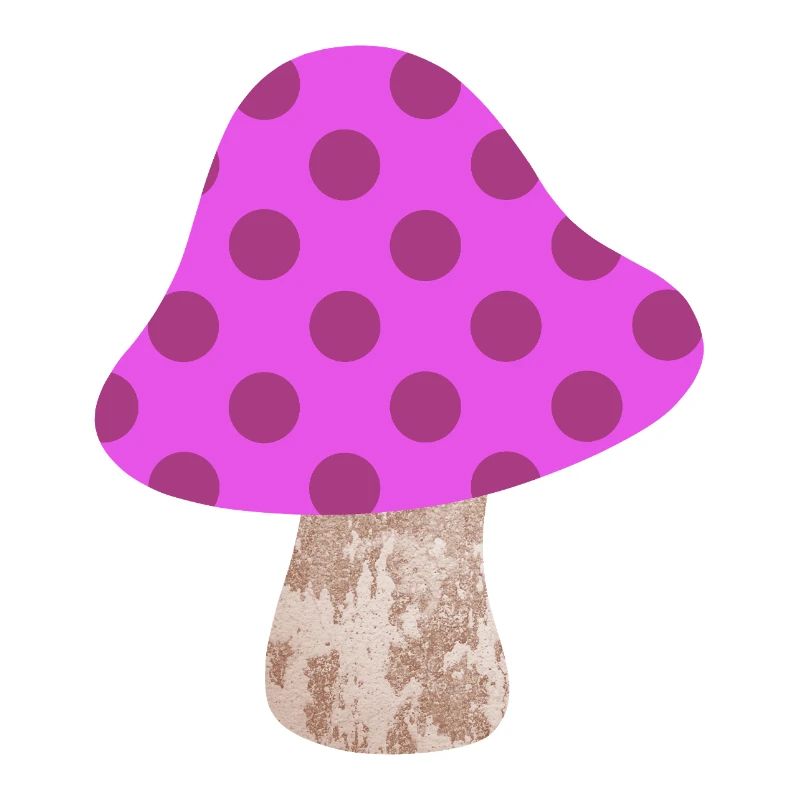 Mushroom Dots Pattern Dots Pink Nursery Happiness