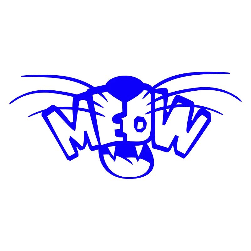 Meow Katze Comic Miau Buchstaben Kitten Text Zitat