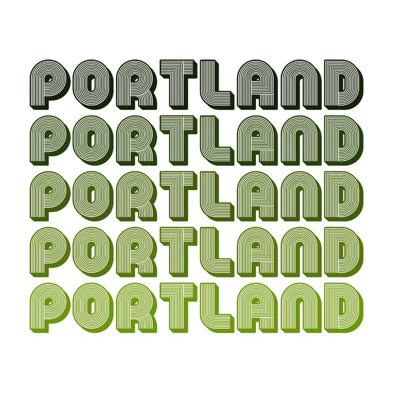 Portland Retro Gradient Muster