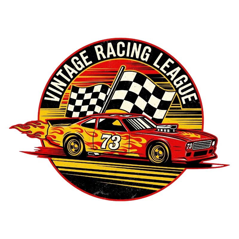 Conception de drapeaux de course vintage