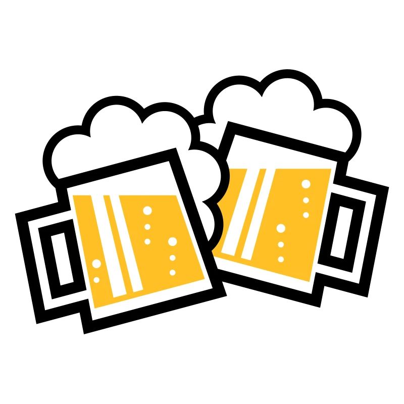 2 Toasting Bavarian Beer Mugs (Ale / 2C)