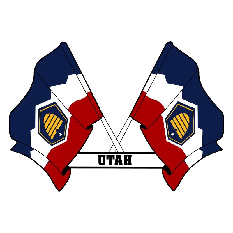 Texte à deux drapeaux UTAH