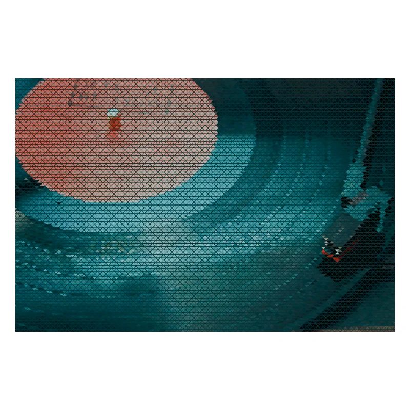 Turntable in a triangle pattern