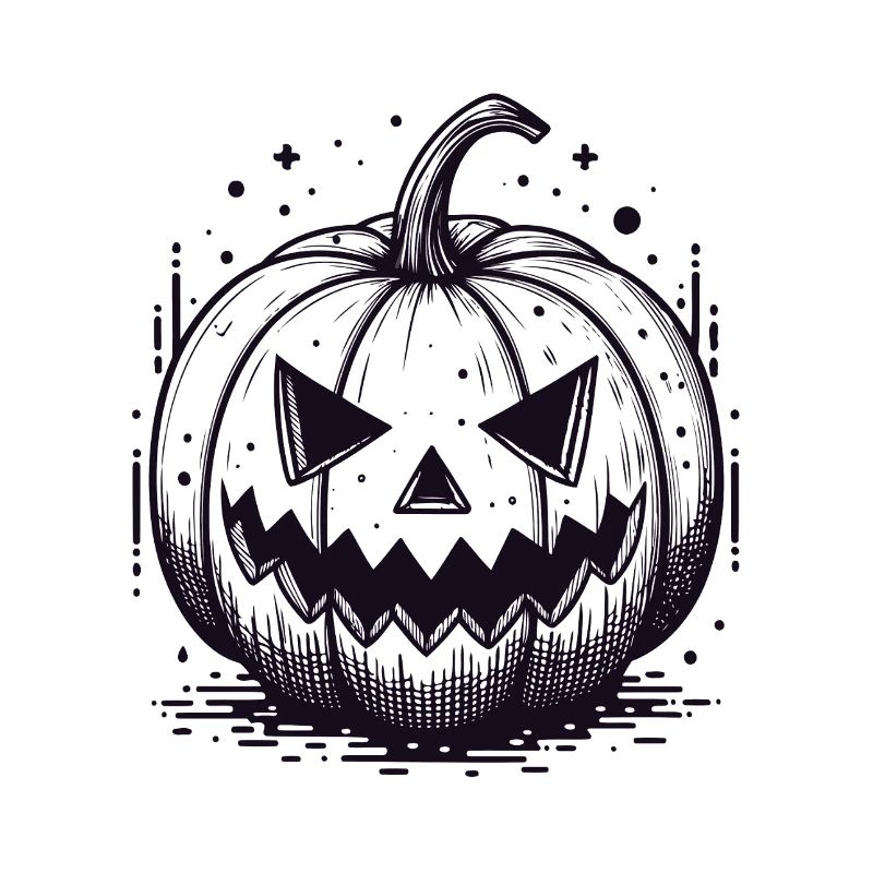 Schwarzer Jackolantern Kürbis