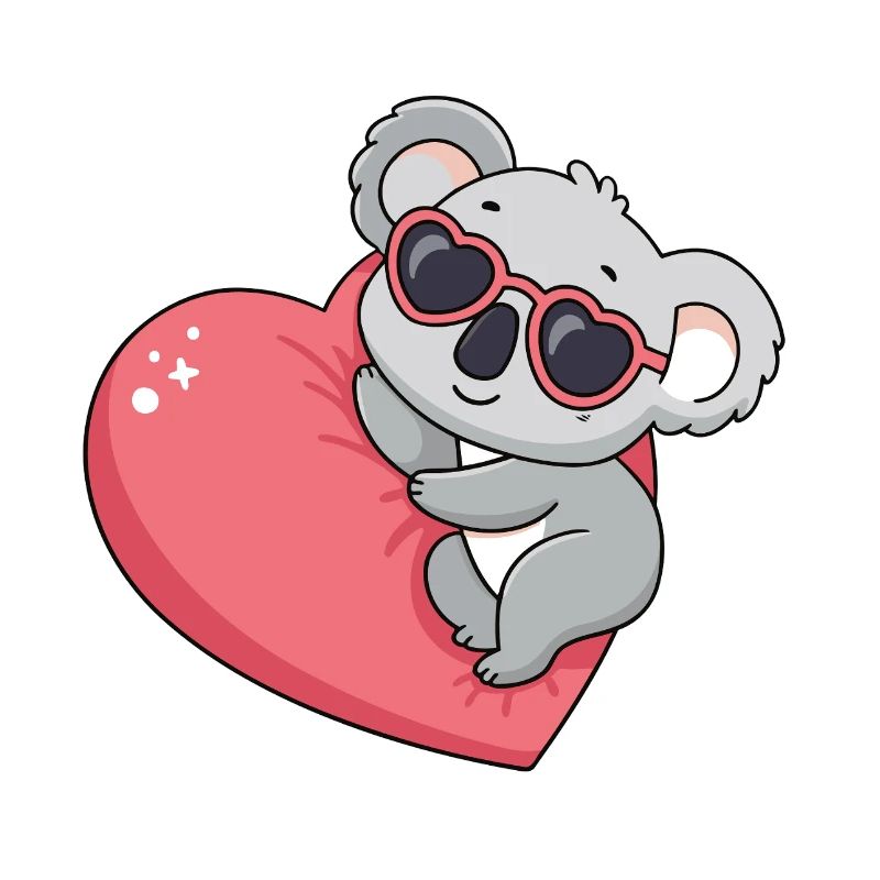 Koala-Herz-Gläser Kawaii