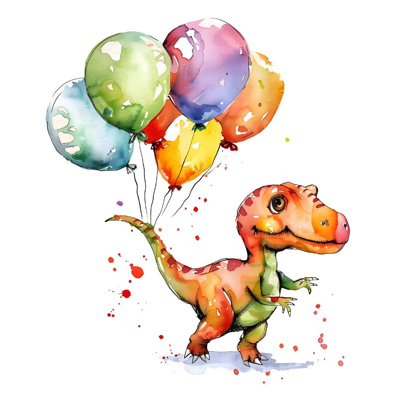 Saurier mit Luftballon