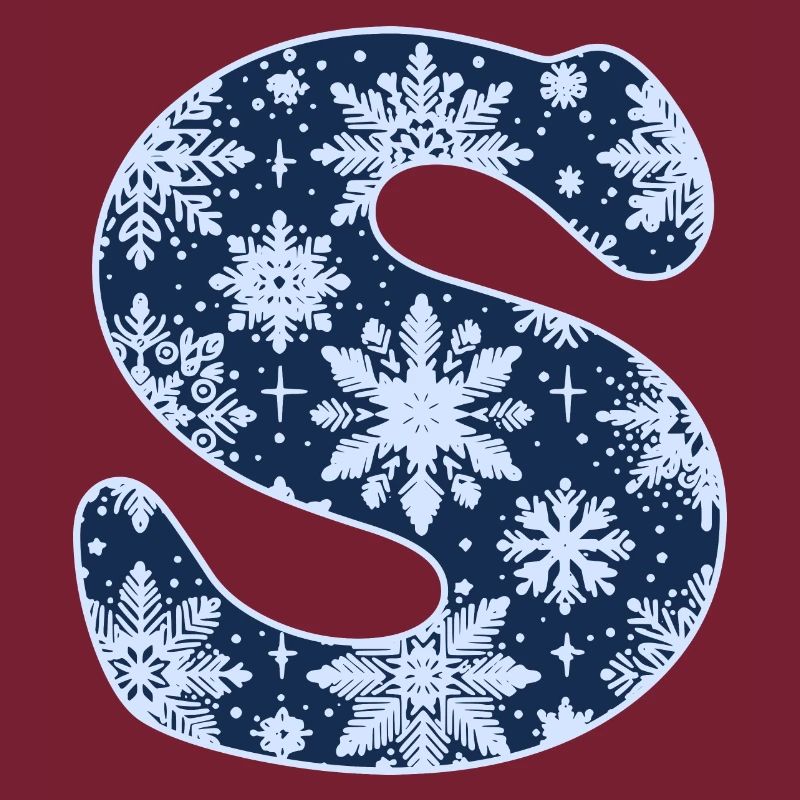 Buchstabe S Schneeflocken