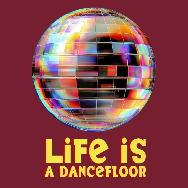 Globe disco aux couleurs vives