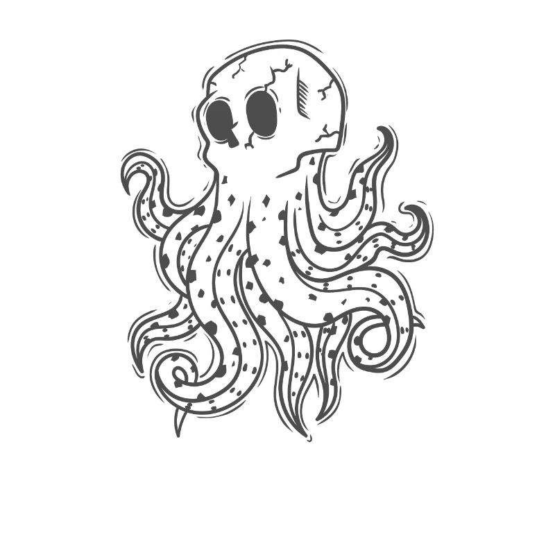 Octopus Creepy Gothic Style