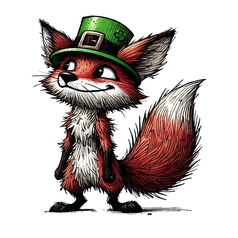 Fox Leprechaun St Patrick Irish Animal