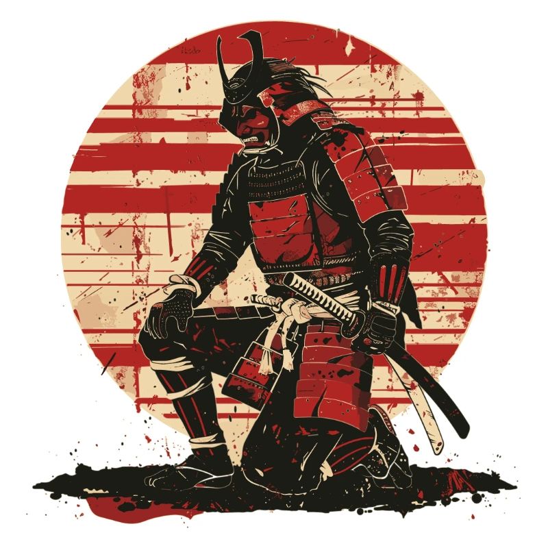 Roter Samurai Schlachtenlook,Ronin