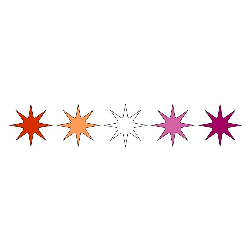 Subtle Lesbian Pride stars