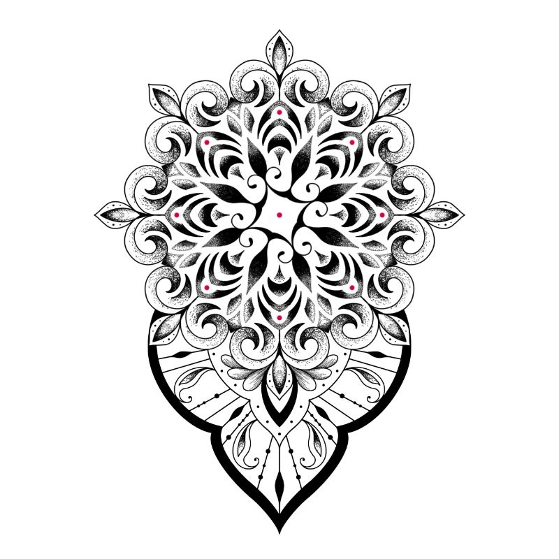 Mandala graphique dot work