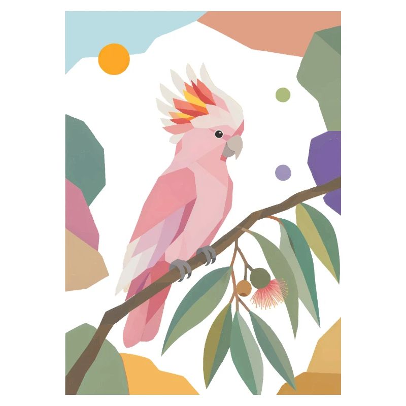 Oiseau perroquet cacatoès rose Design