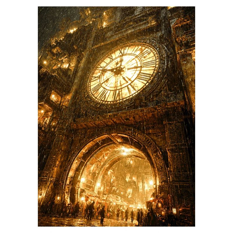 Arche dorée du portail de l’horloge