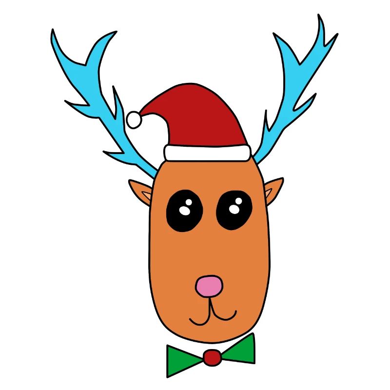 Rentier feiert Weihnachten