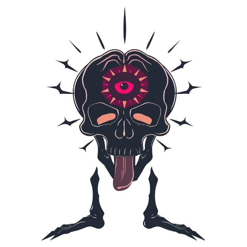 Skull with three eyes