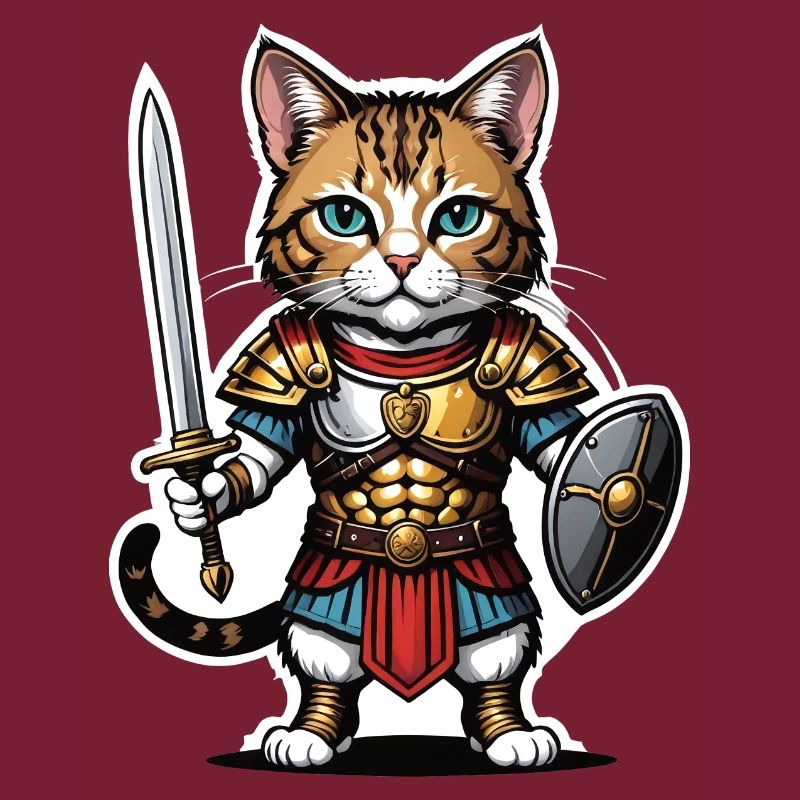 Cat Römischer Krieger Katze Geschenk