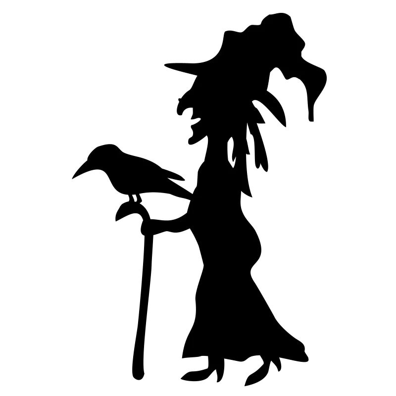 Abstrakte Hexen Silhouette