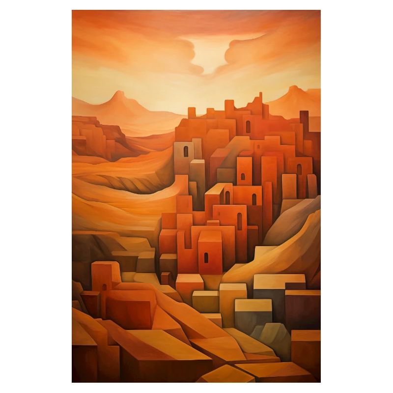 Illustration einer Wüstenlandschaft