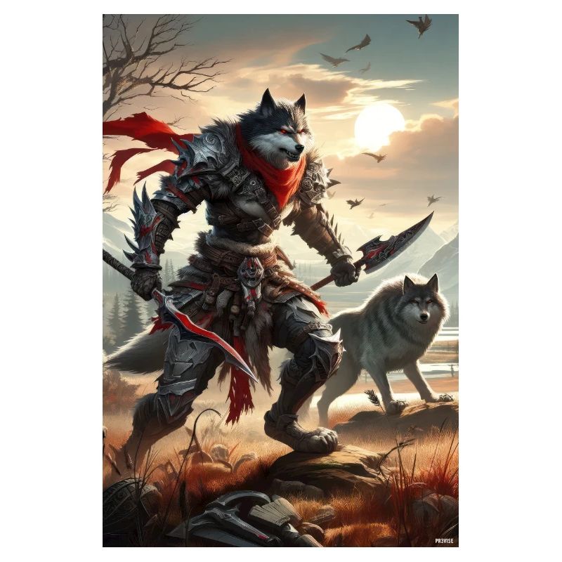 Ironwolf Warrior at Sunset