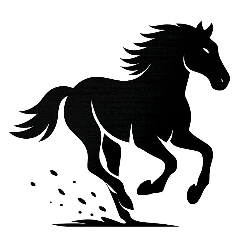 Pferdegalopp Silhouette