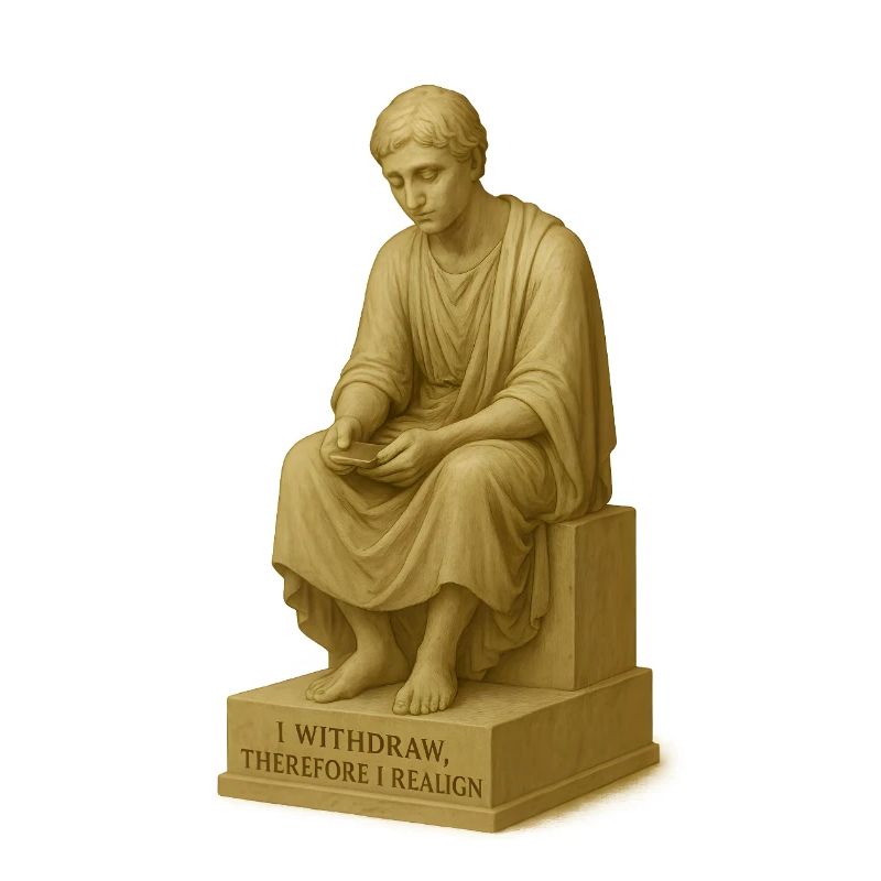 Sculpture de penseur réfléchi