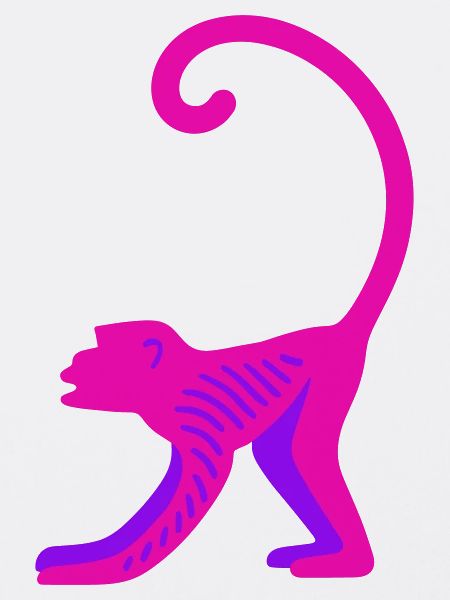 Neon Pink Monkey