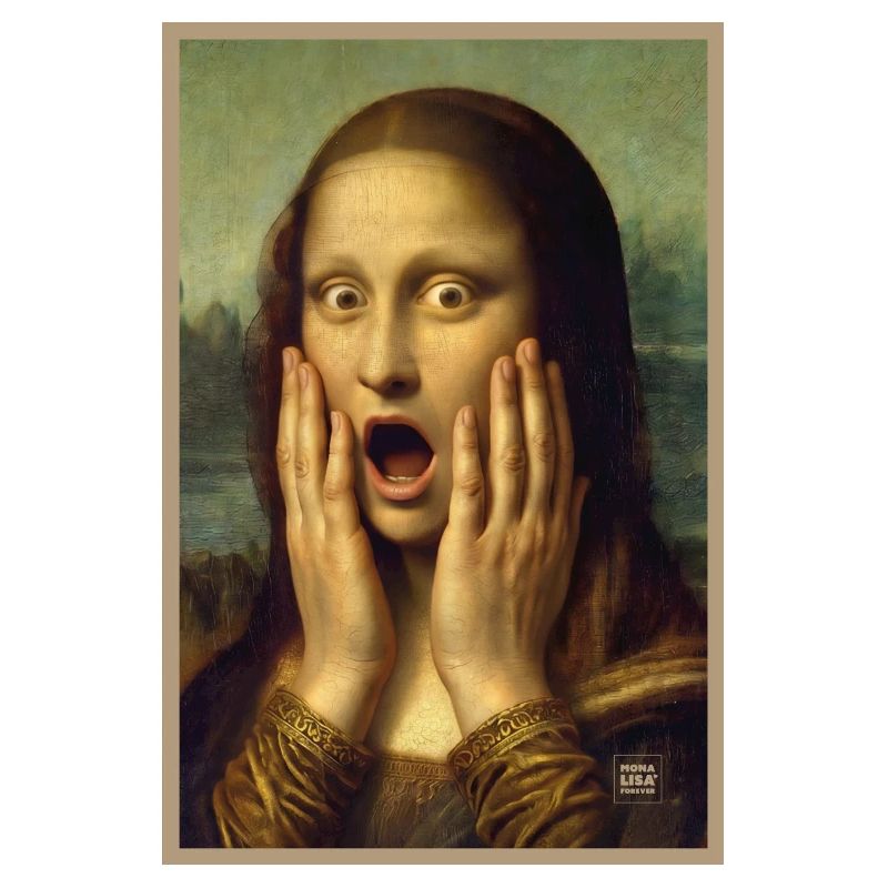 Schockiert, überrascht Mona Lisa