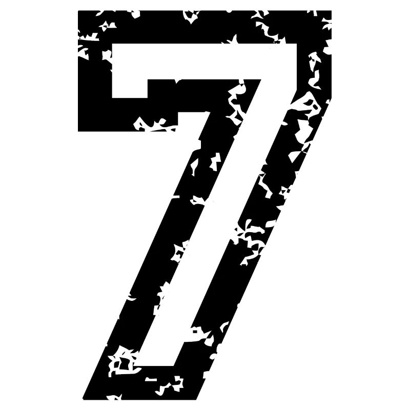 Le numéro sept- No. 7 (deux couleurs) blanc