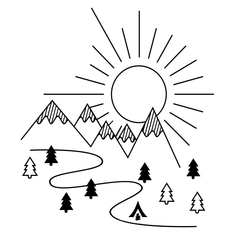 Camping in den Bergen