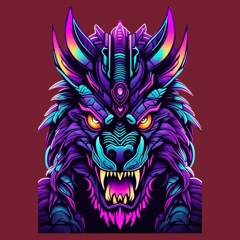 Neon Wolf Spirit