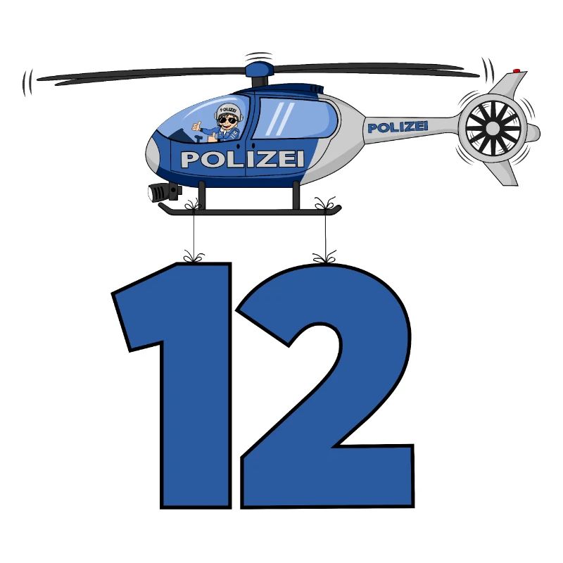 Polizei Hubschrauber 12. Geburtstag