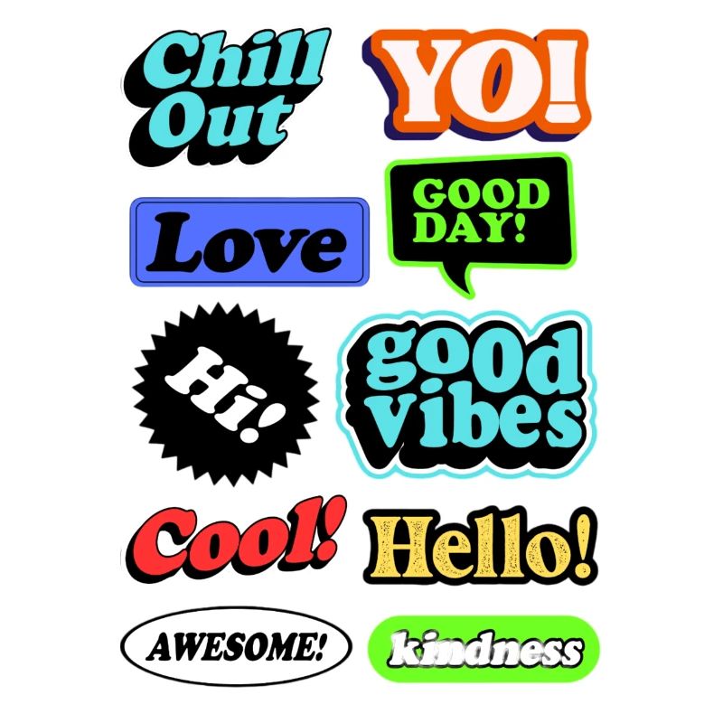 Comic graffiti speech bubbles