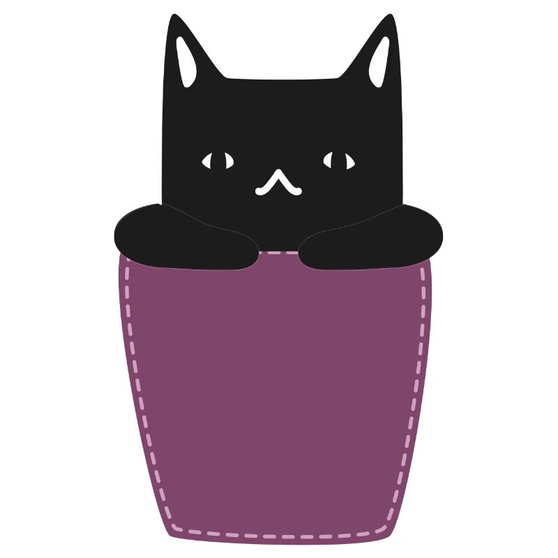 Chat dans la poche poitrine