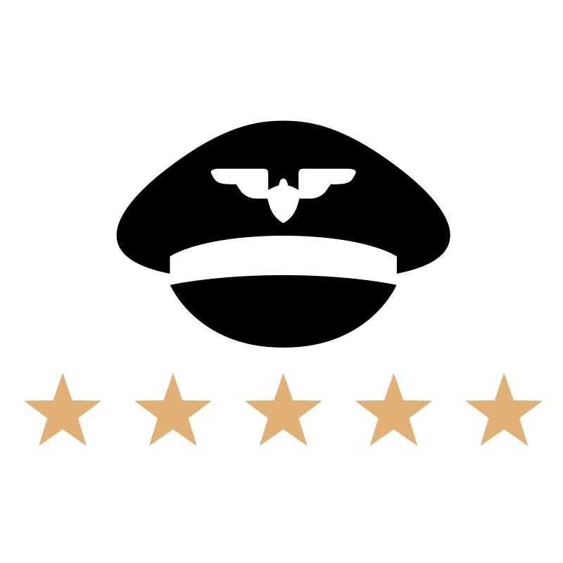 Der Hut eines Piloten in Uniform