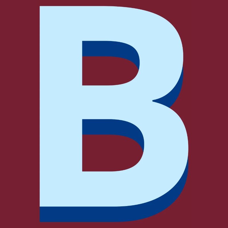 Pop und moderner blauer Buchstabe b