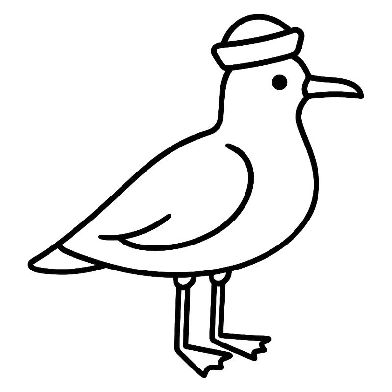 Möwe mit Mütze