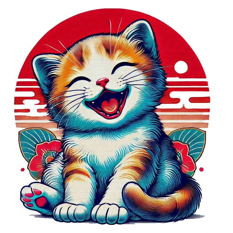 Adorable chaton heureux