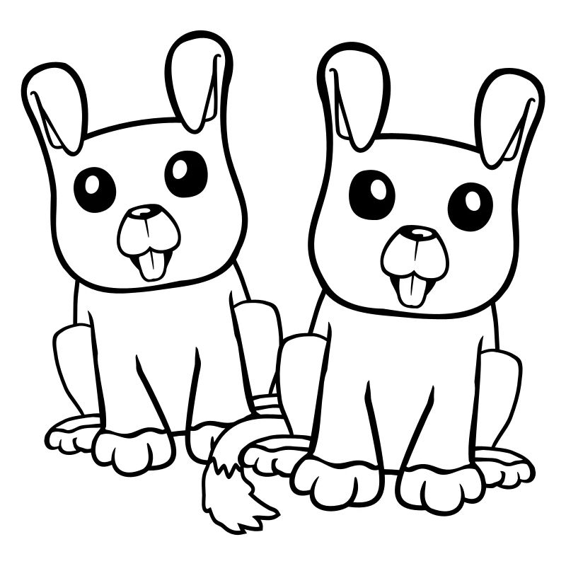 2 Hunde Team Sitzen Zwei Freunde Crew Glücklich