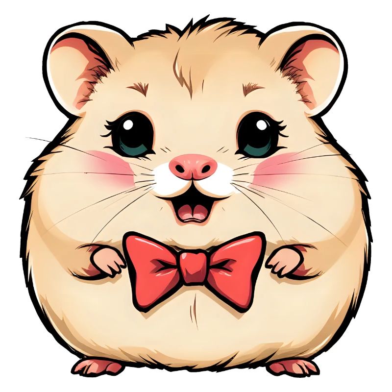 Charmanter Hamster mit roter Fliege