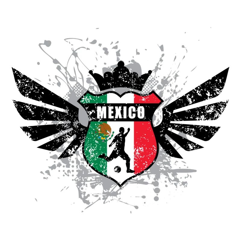 Mexico soccer emblem flag de