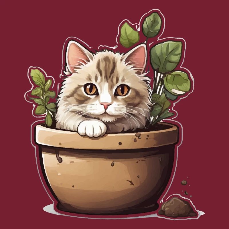 Fleur de chat mignonne