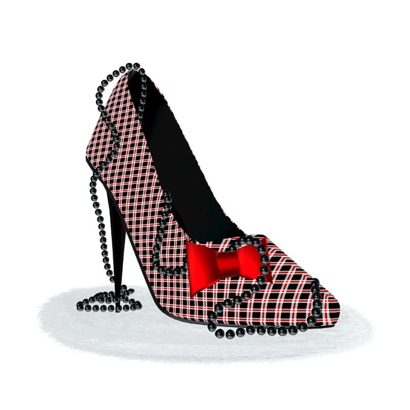 High Heels – Scottish Check Pattern