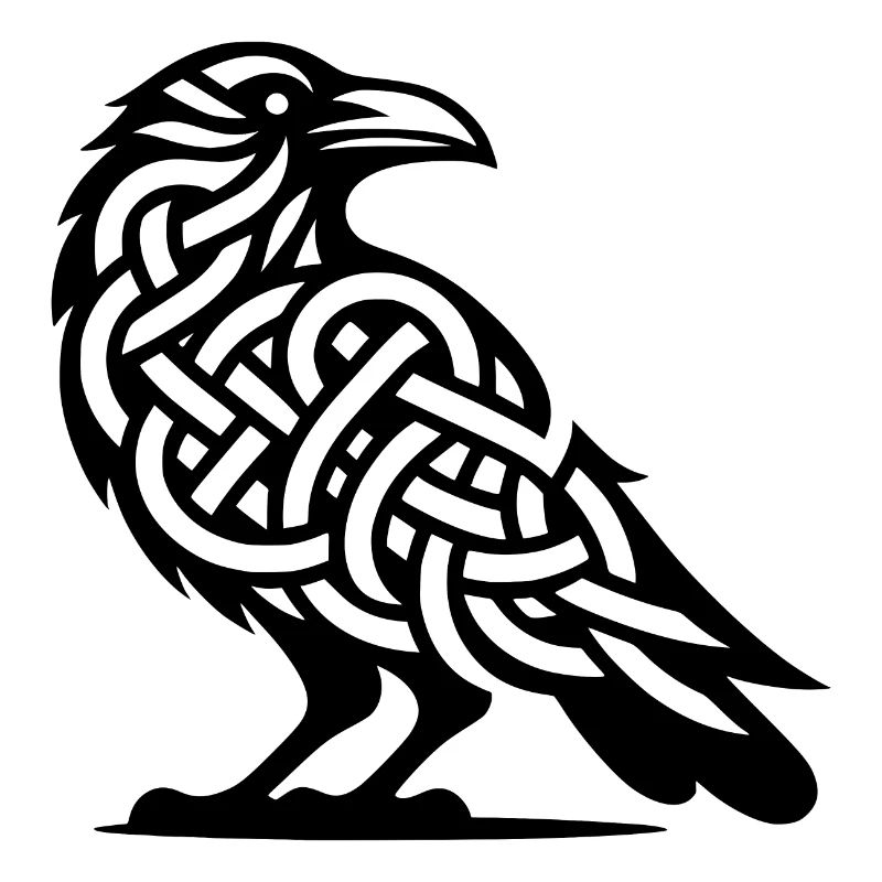 Wild Crows Bird Celtic Tattoo Knot Style