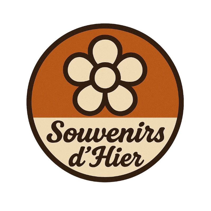 70s style badge (floral pattern)