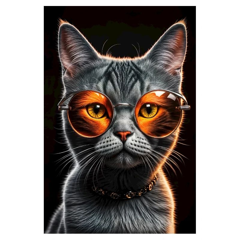 Katze mit einer stylischen Sonnenbrille